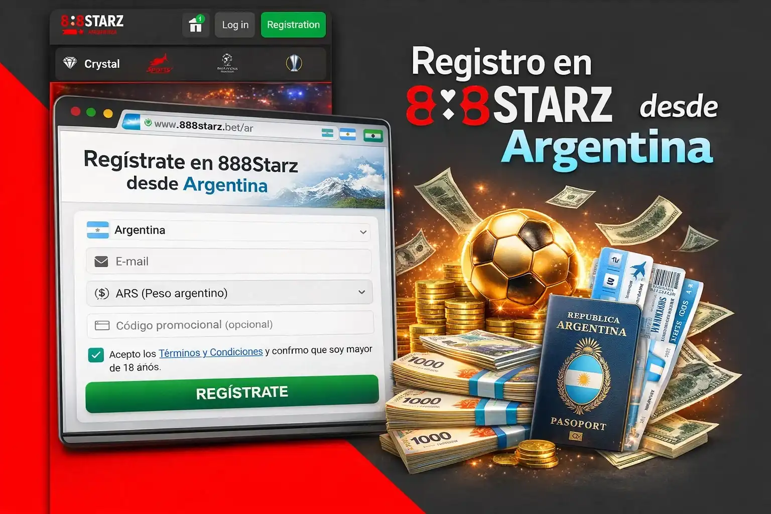 Proceso de Registro en 888Starz Argentina Explicado